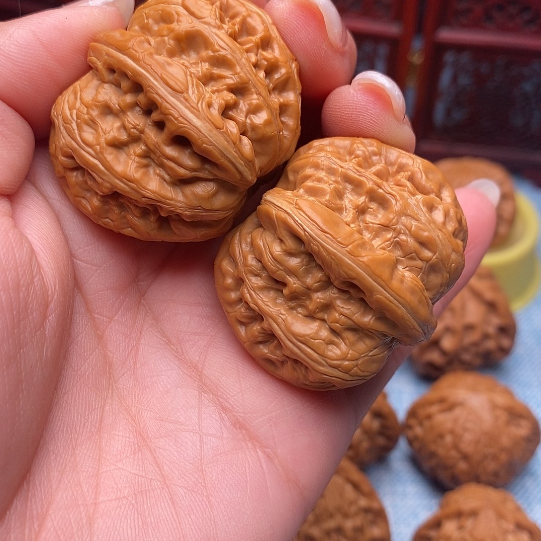 凸***凸文玩核桃把件元宝41全品