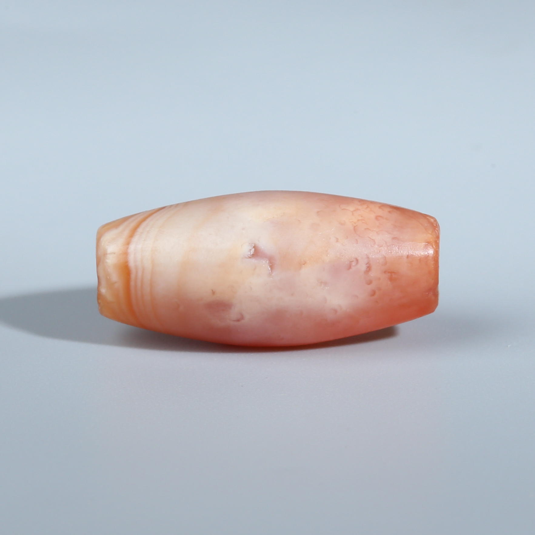 H10-070 印度河谷大孔满金皮红玉髓管珠 9*20mm