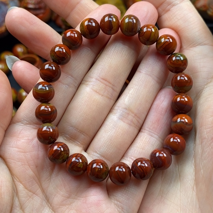 玛瑙/玉髓未镶嵌手串战国红手串