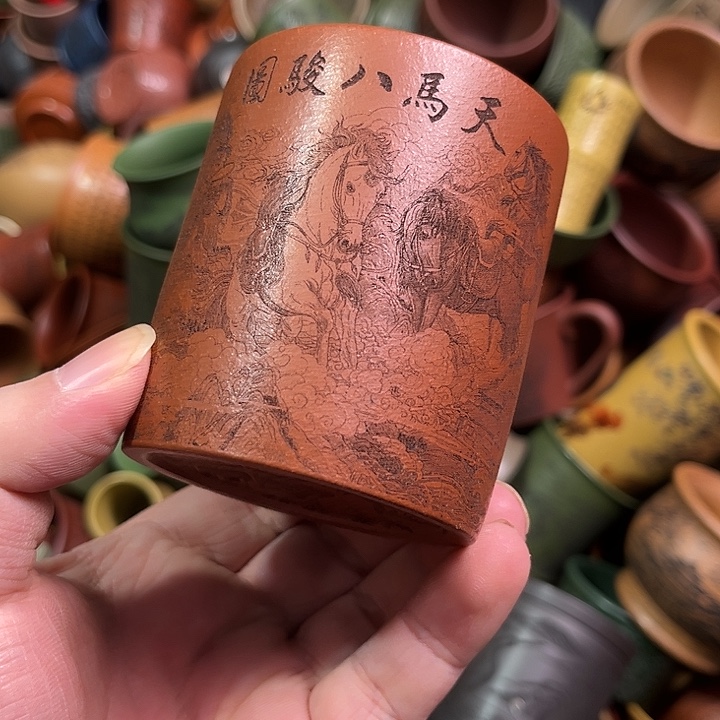 紫砂茶杯全手工紫砂主人杯