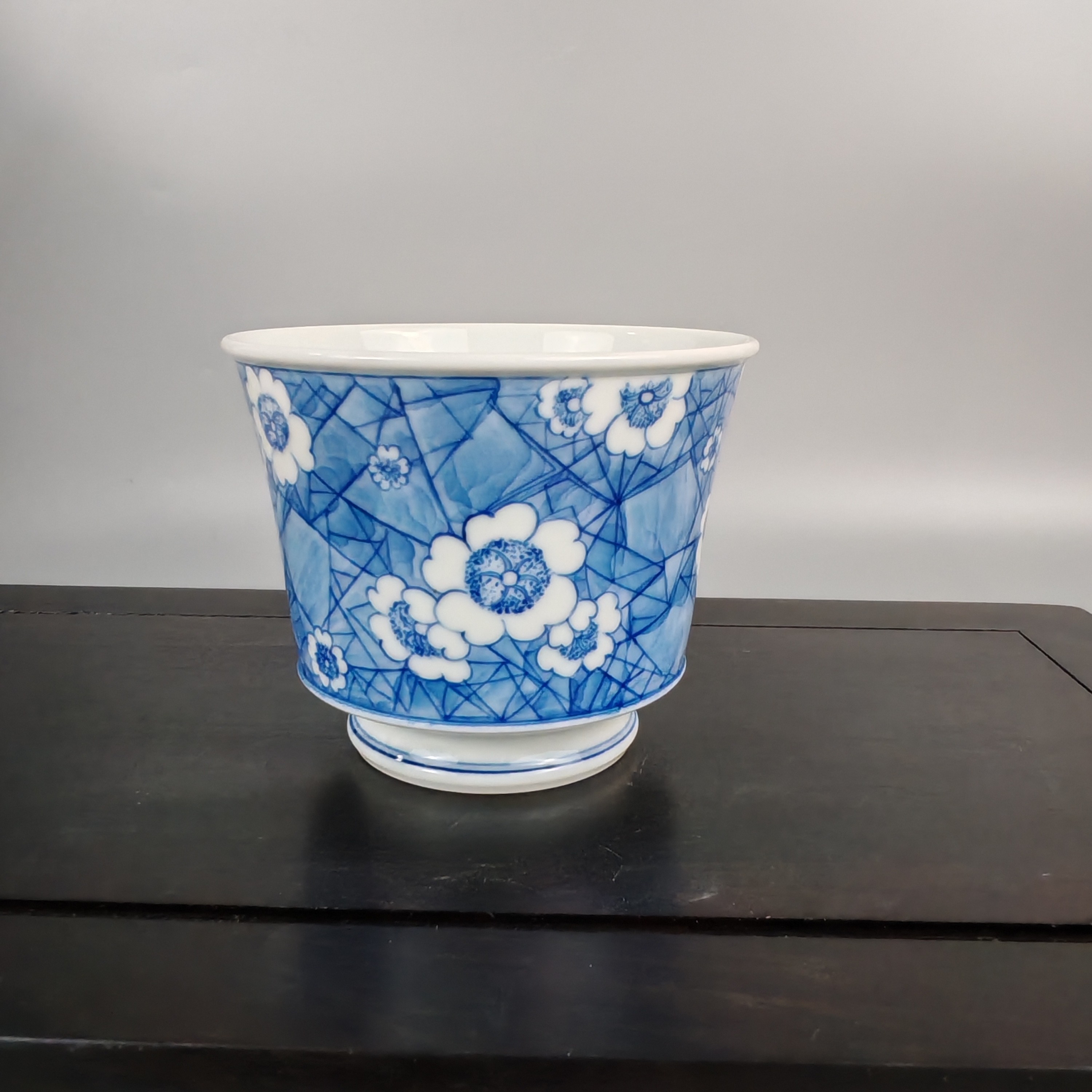 景德镇陶瓷茶器青花瓷纯手绘冰梅花主人杯