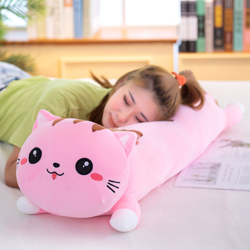 长条趴猫公仔床上睡觉抱枕夹腿枕头毛绒玩具布娃娃安抚玩偶送女生