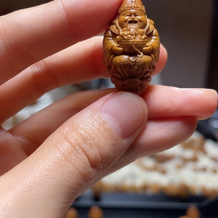 吊坠橄榄核财神 橄榄