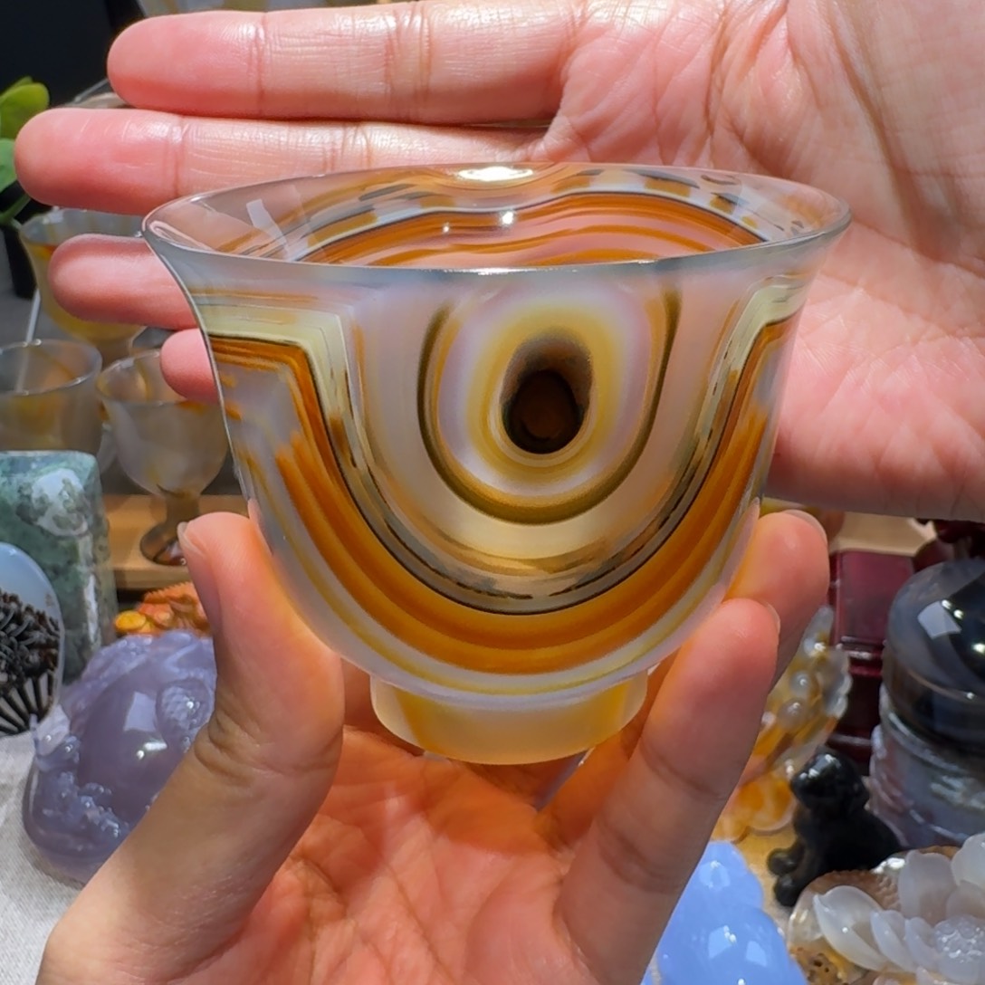 玛瑙/玉髓玛瑙茶杯未镶嵌沧****笑