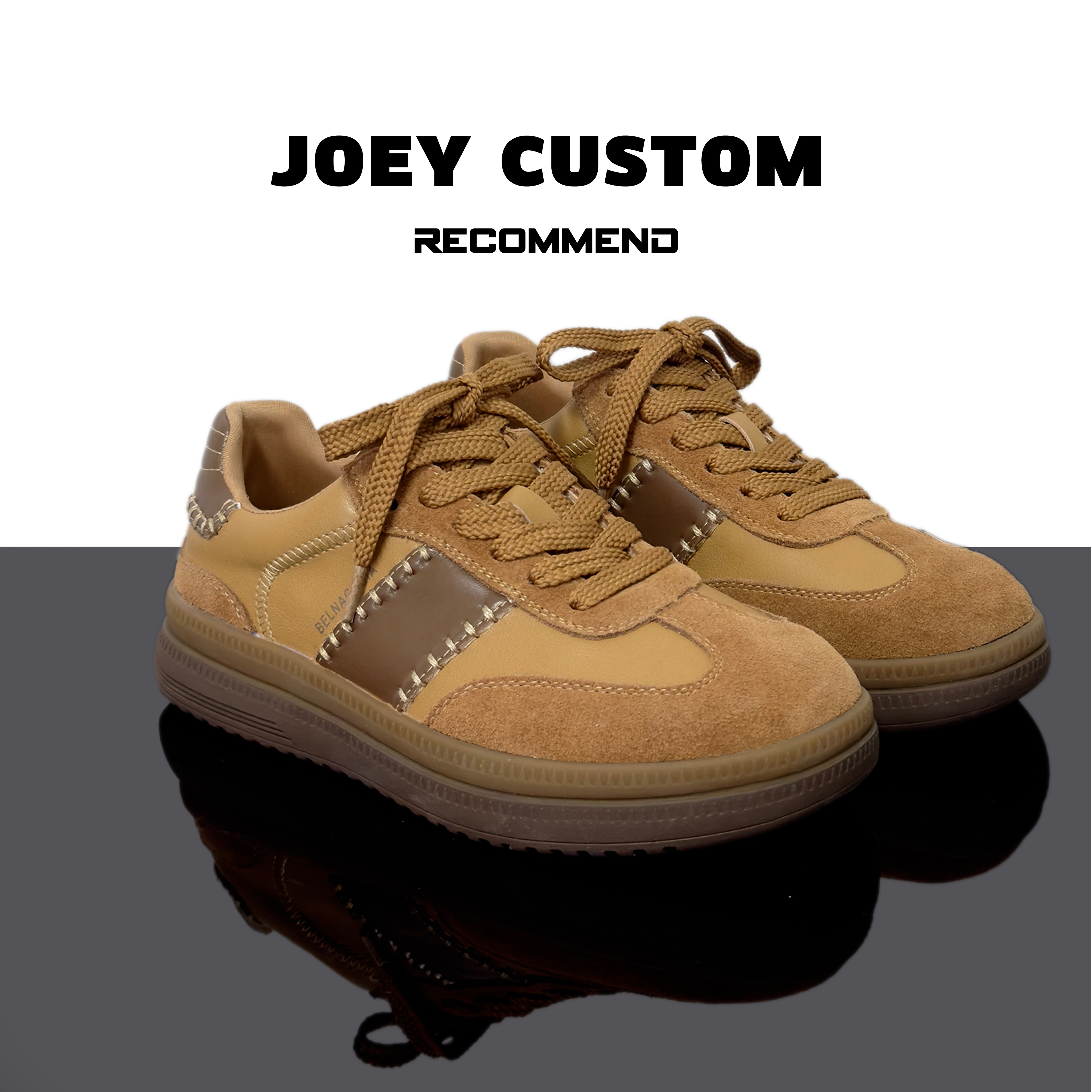 JOEY | 2025早春新品真皮平底防滑德训鞋女低帮潮鞋  709-2