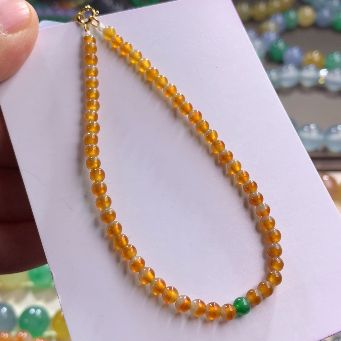 未镶嵌翡翠手链卡3.4