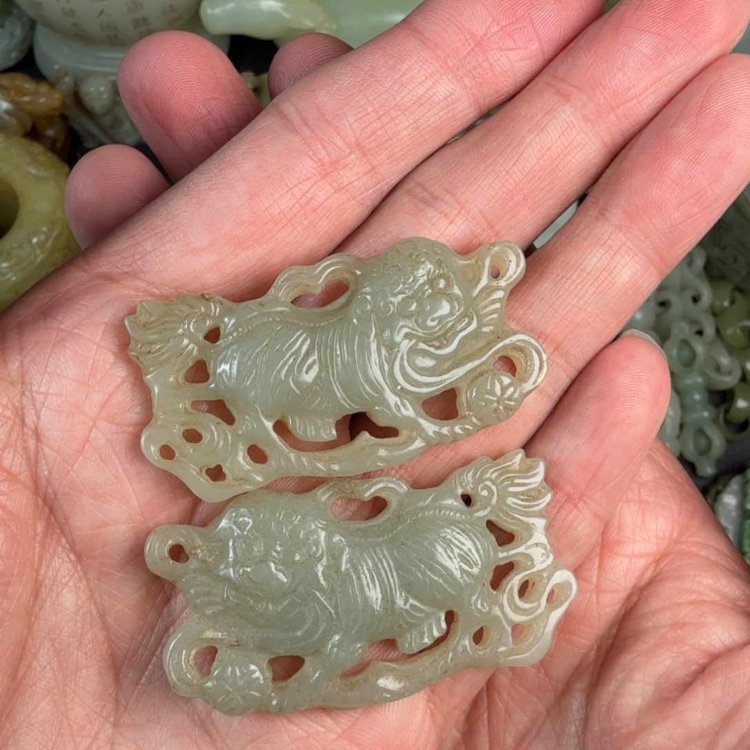 和田玉未镶嵌挂件