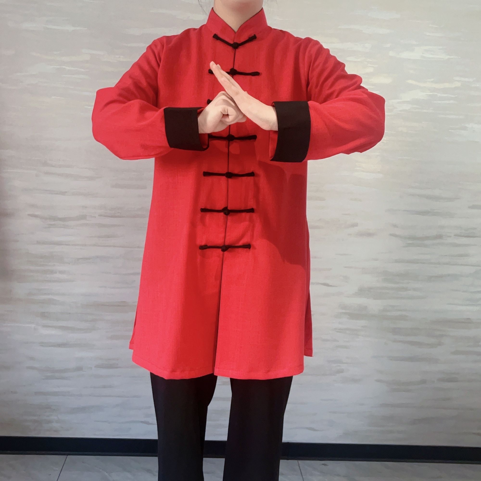 太极服新款高端弹力麻男春秋中国风太极拳八段锦练功服装女