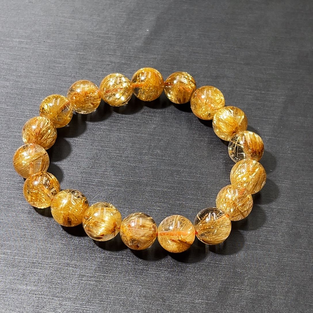 芳***面未镶嵌发晶手串钛晶