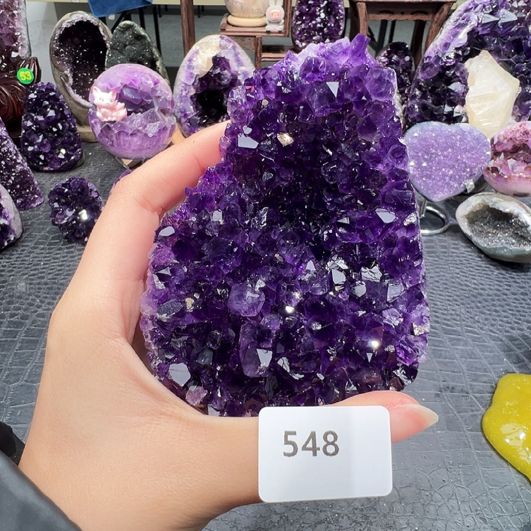 未镶嵌紫晶珠宝半成品