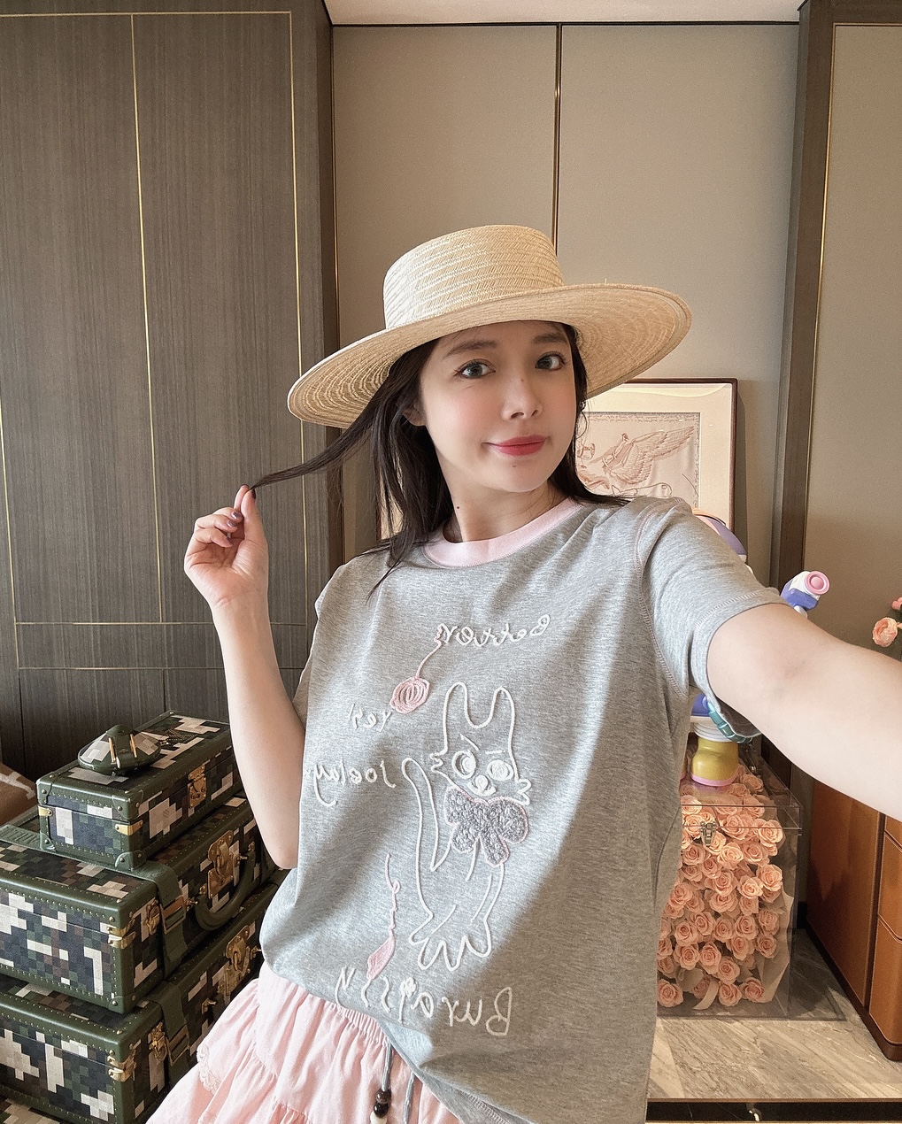 BETTER JOELAY -中版【娇气小野猫】百搭微宽松短袖T恤休闲风ZZ3884