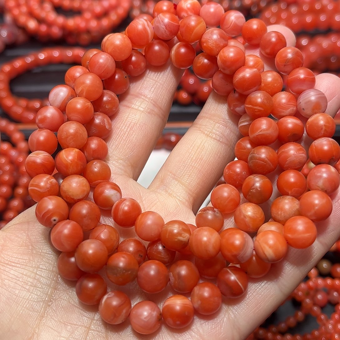 南红玛瑙手链未镶嵌