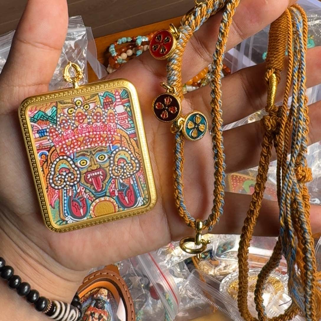 泥塑煦*藏式风格彩绘泥塑擦擦