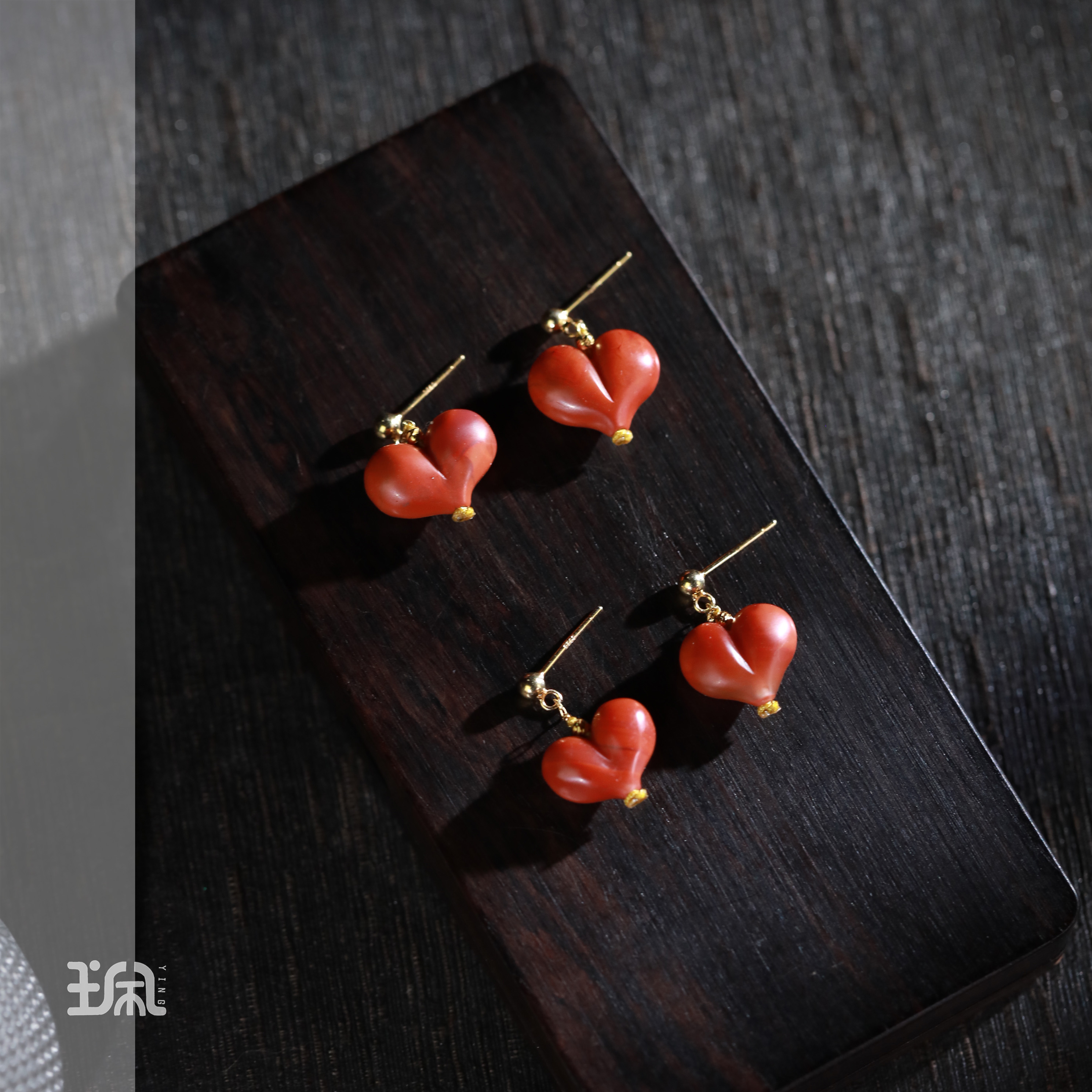 沁悦|南红*耳钉*S925银镀金YNA25042710多样性发其一