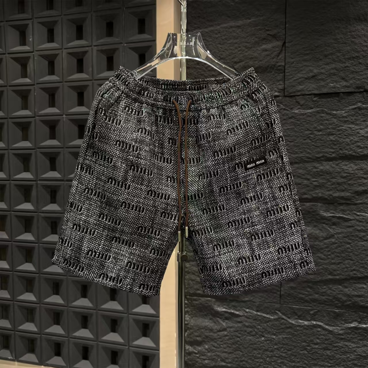 D215-【阿哲专属】高定夏季新款奢潮光感变色重工刺绣百搭男士短裤