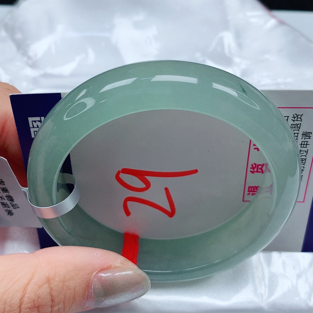 翡翠手镯未镶嵌51圈缅甸天然翡翠A货