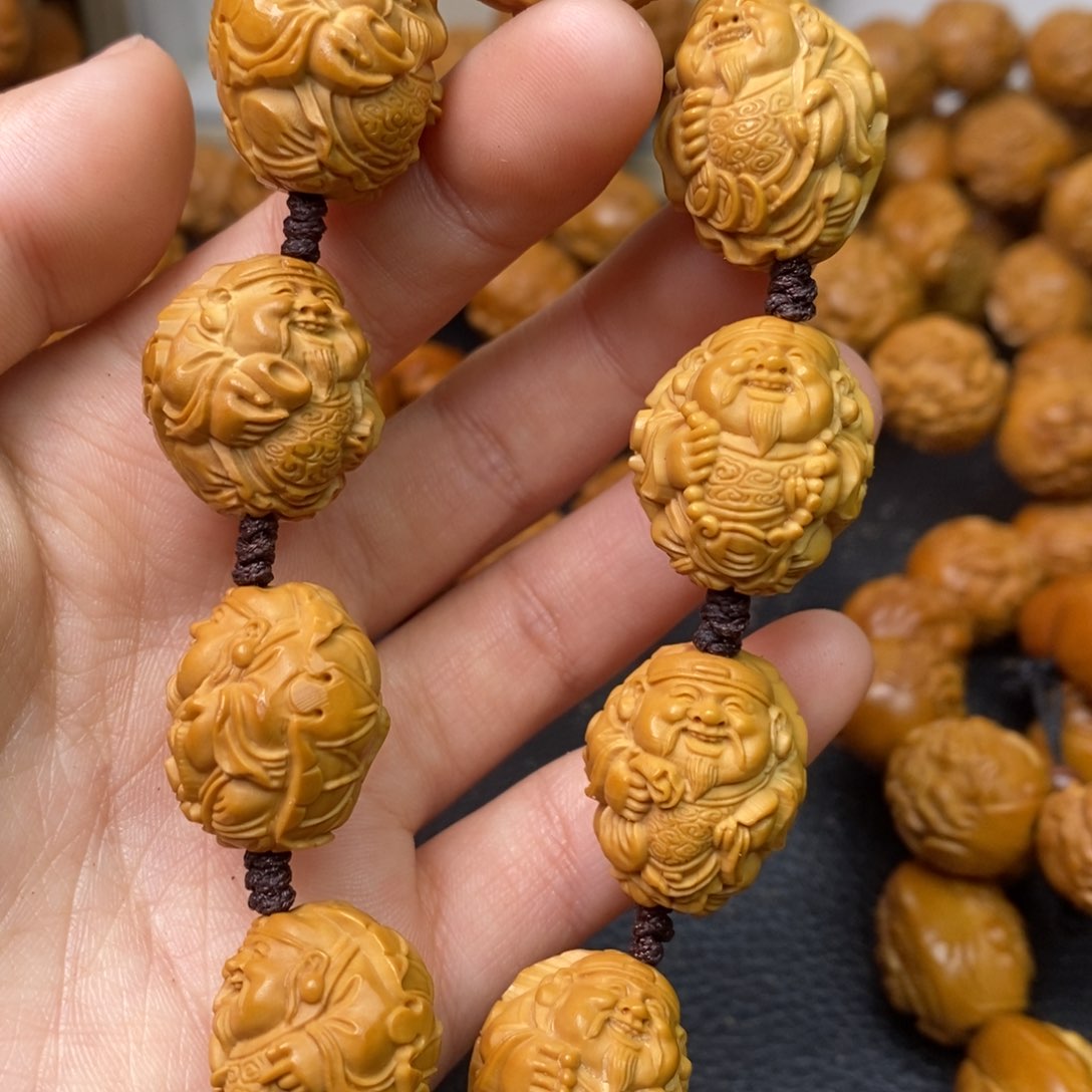 橄榄核手串橄榄核荷叶财神