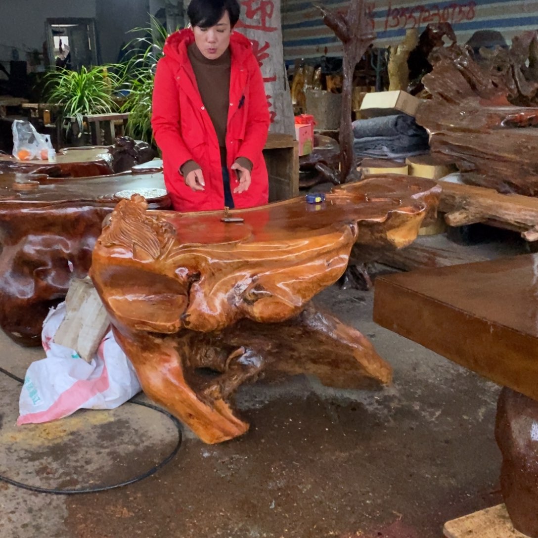 香樟木树根整体茶台