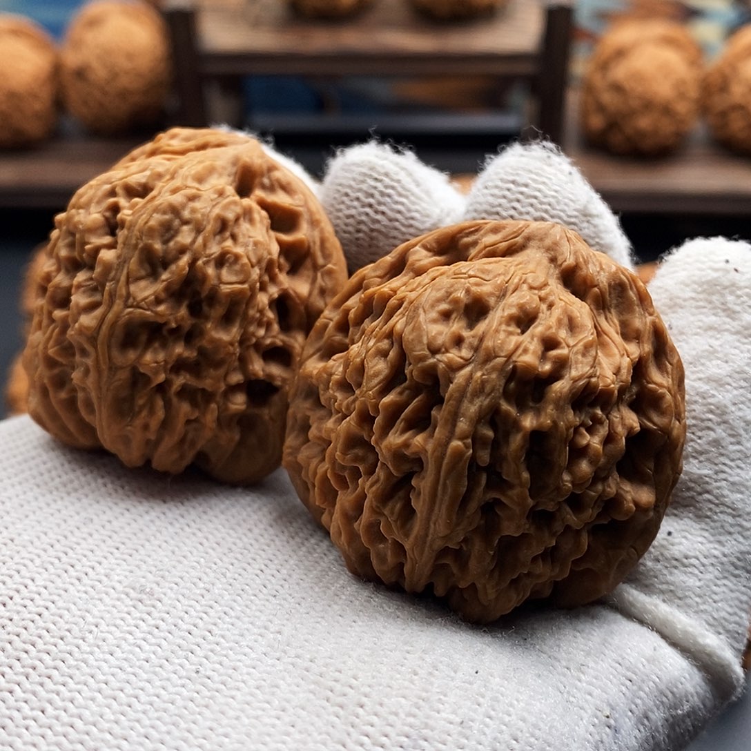 把件文玩核桃13圆三角40