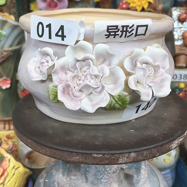 紫砂花盆粗陶材质多肉花盆