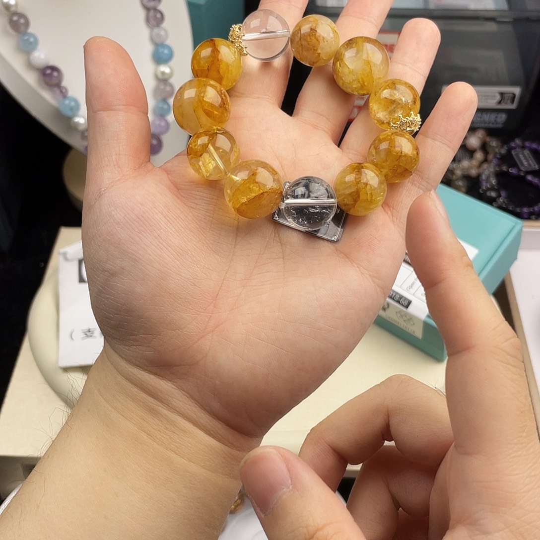 水晶手链银S925镶嵌