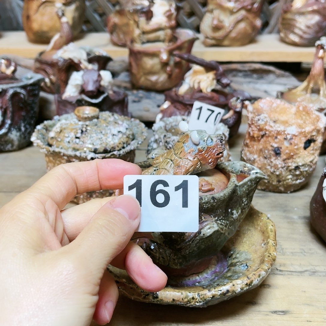 杯修*者柴烧粗陶手捏宝瓶壶承微瑕