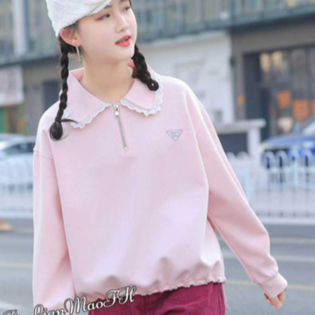 2025春季新款女童时尚卫衣长袖休闲百搭宽松韩版套头春秋运动潮流