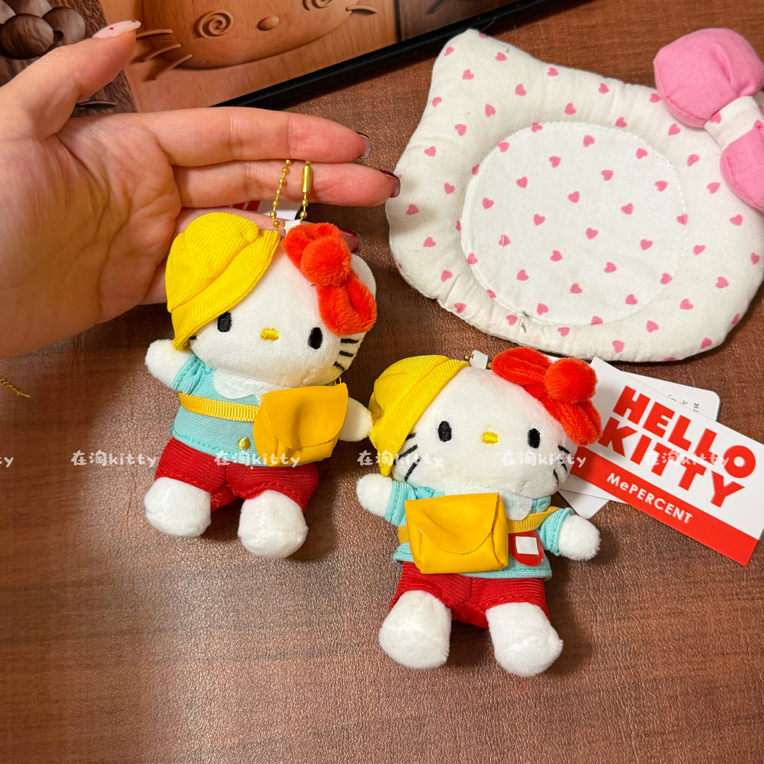 Me%联名系列可爱幼稚园高尔夫hellokitty包包挂件挂饰毛绒挂件
