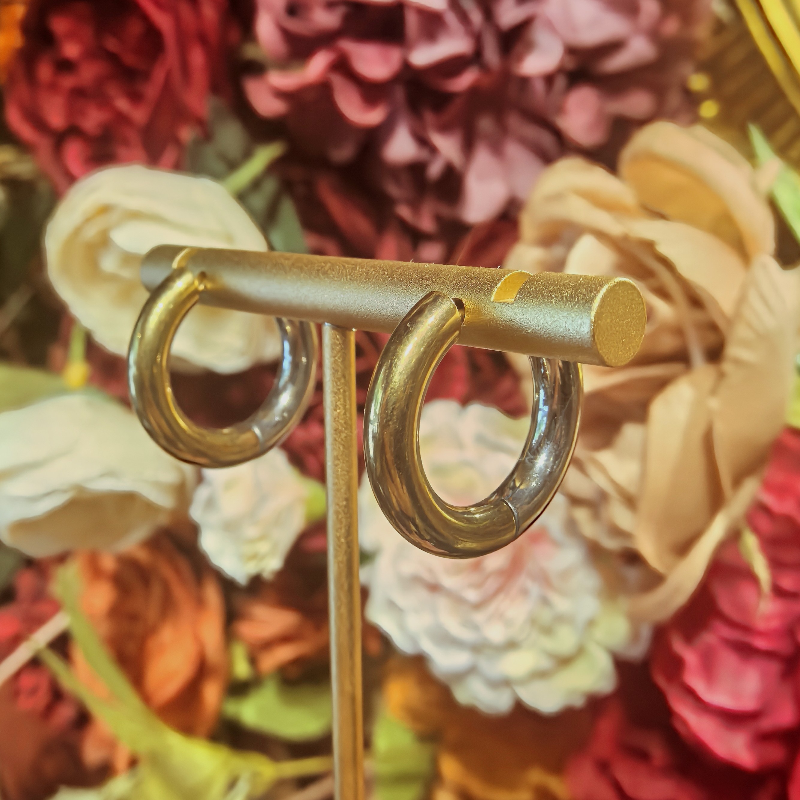 铜合金耳饰  Reborn Vintage气质时尚复古双色耳圈