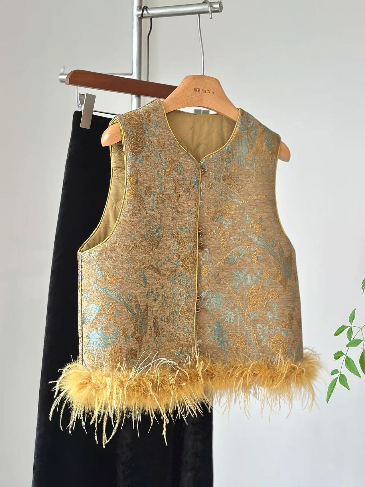 【锦绣缘】秋季新款新中式国风文艺气质返潮复古夹棉国潮风马夹