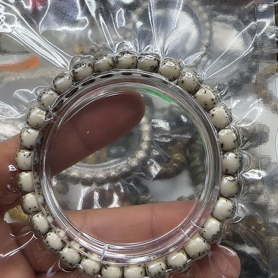 星月菩提手串27高端半壁留白星月87单圈河豚