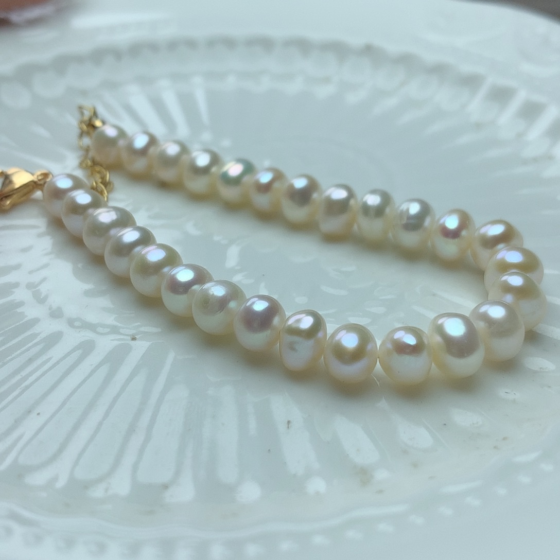 淡水珍珠5-7未镶嵌sl4手链