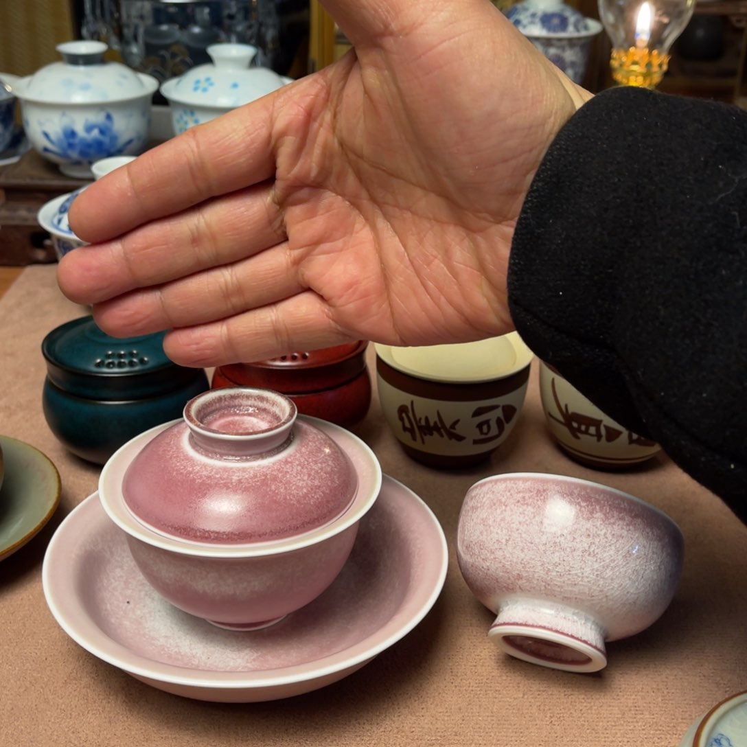 动***?素铭品瓷釉下彩茶具01