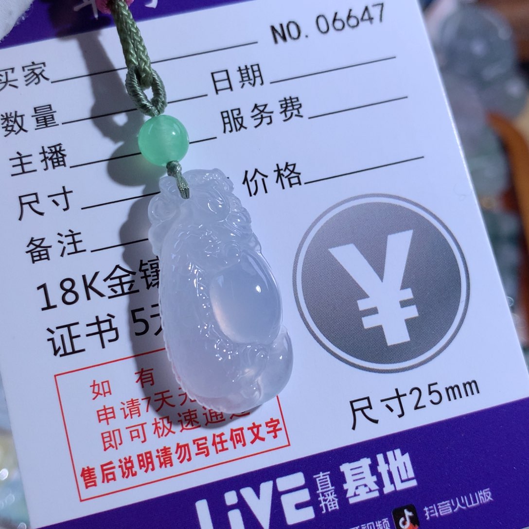 翡翠颈饰未镶嵌龙