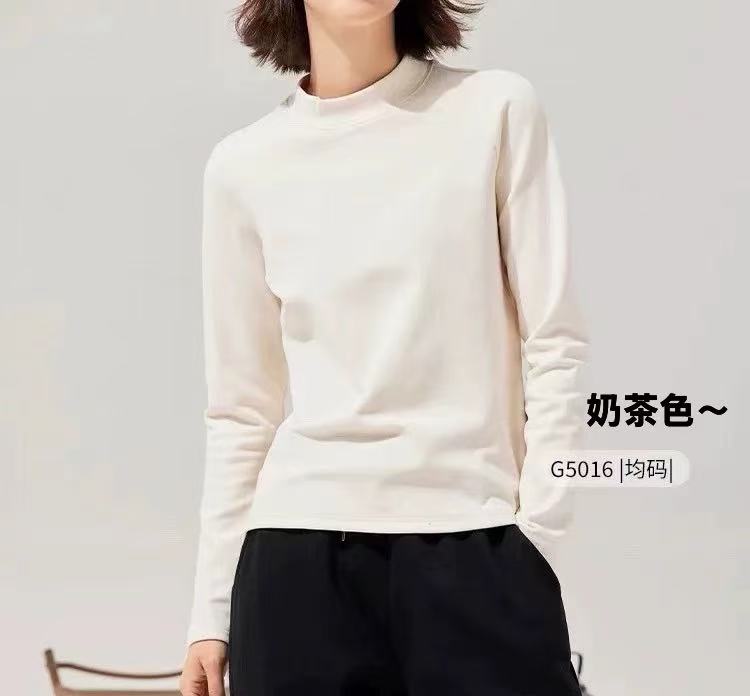 5016纯色百搭女士秋冬打底衫