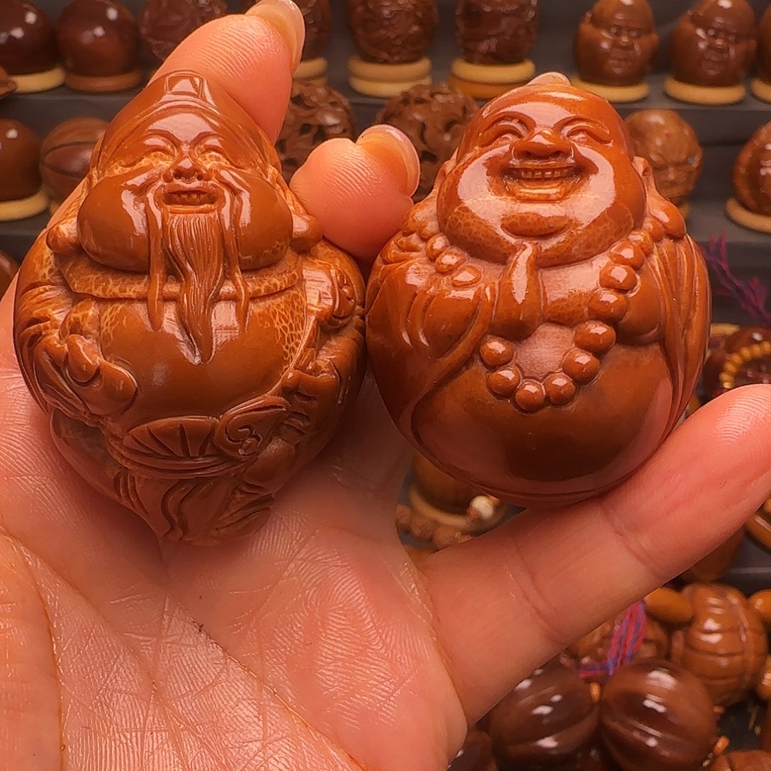 忍***生橄榄核手串/手链财神弥勒穿链