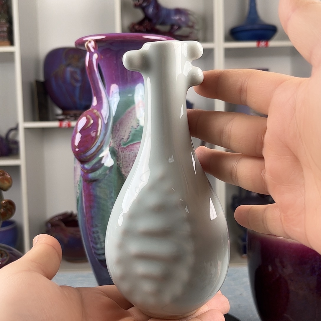 瓷片摆件……知音花器……