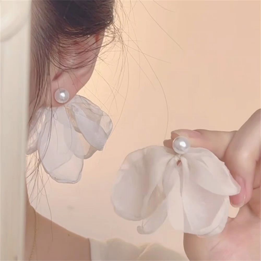 合金耳饰 （合金耳饰）直播间链接超仙银色甜美日韩复古夸张耳饰