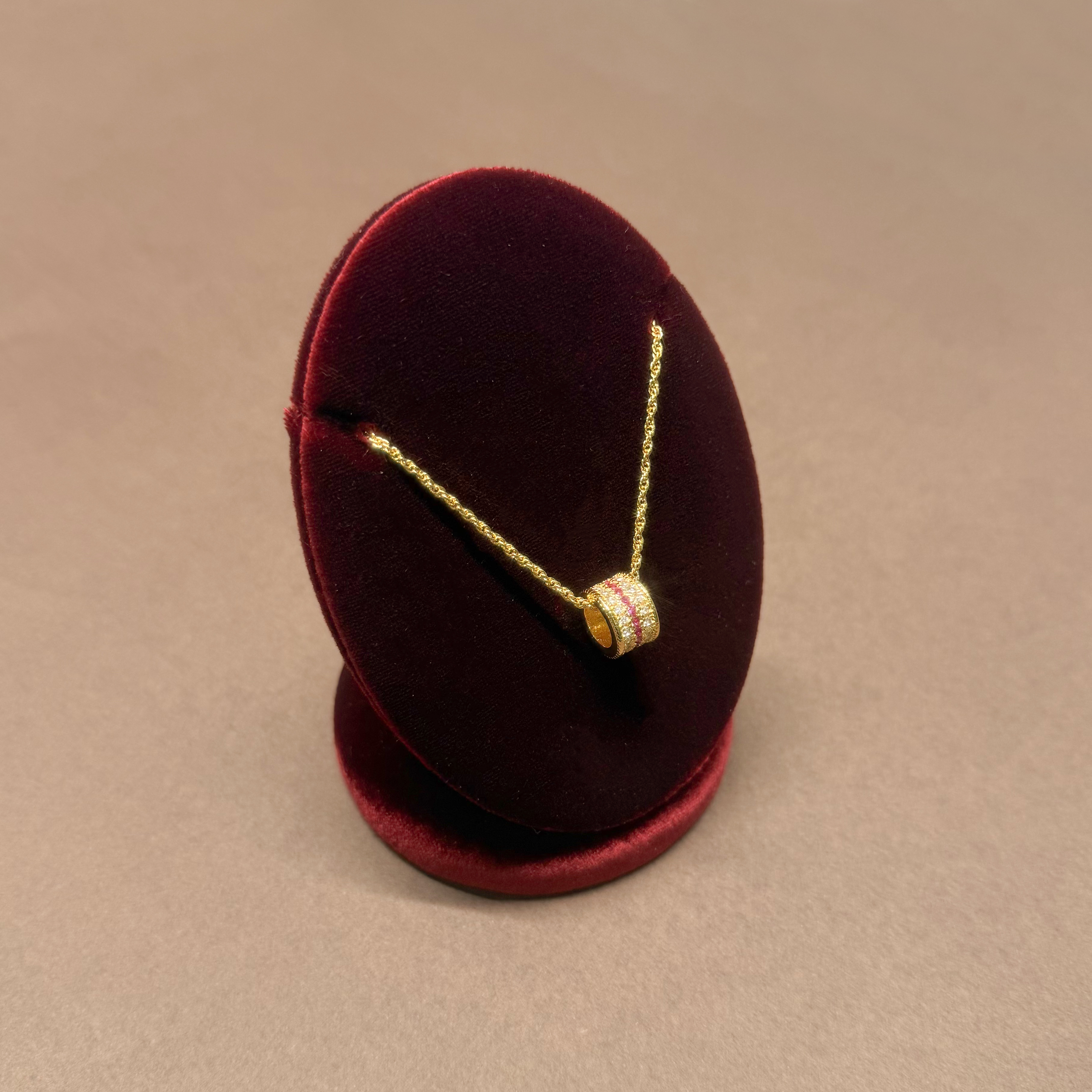   【香港高版本】 CNC精工V金   璀璨红宝项链轻奢气质款