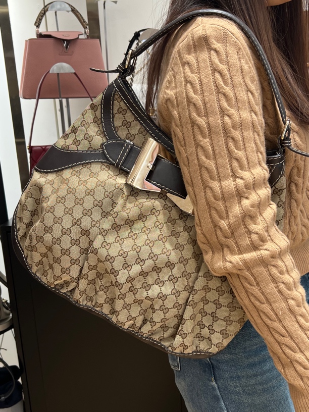 95新 GUCCI/古驰 古驰中古金属蝴蝶结经典单肩包