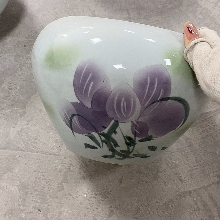 缸13xc景德镇陶瓷花盆微瑕