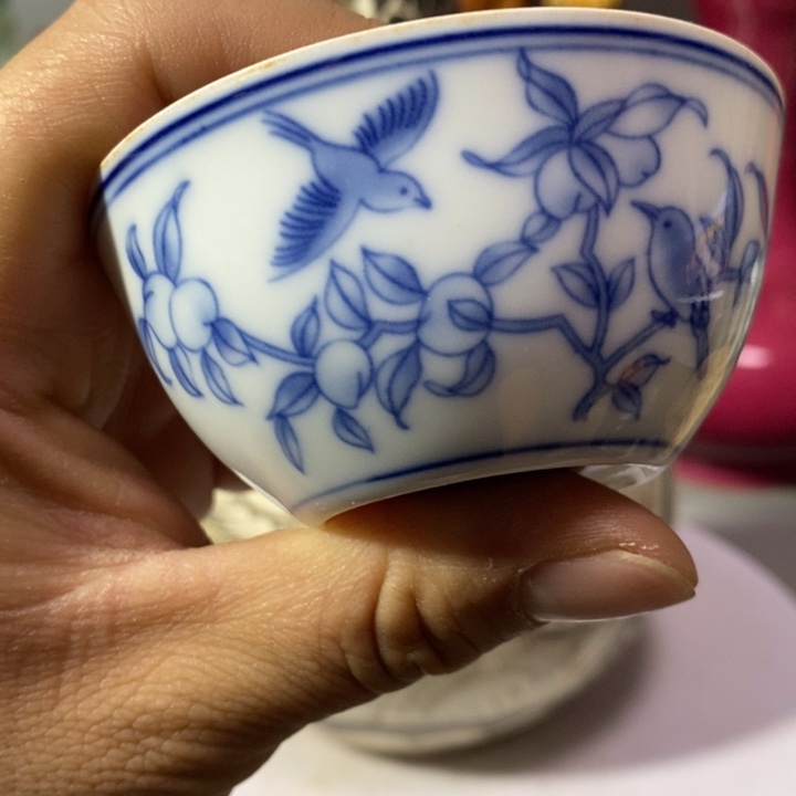 软陶青花喜上眉梢