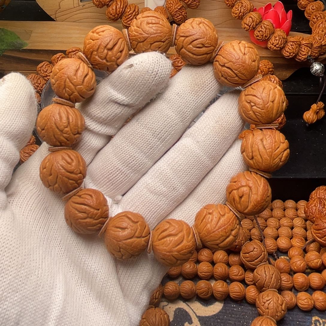 手串桃核精品红魔铁将军1.7