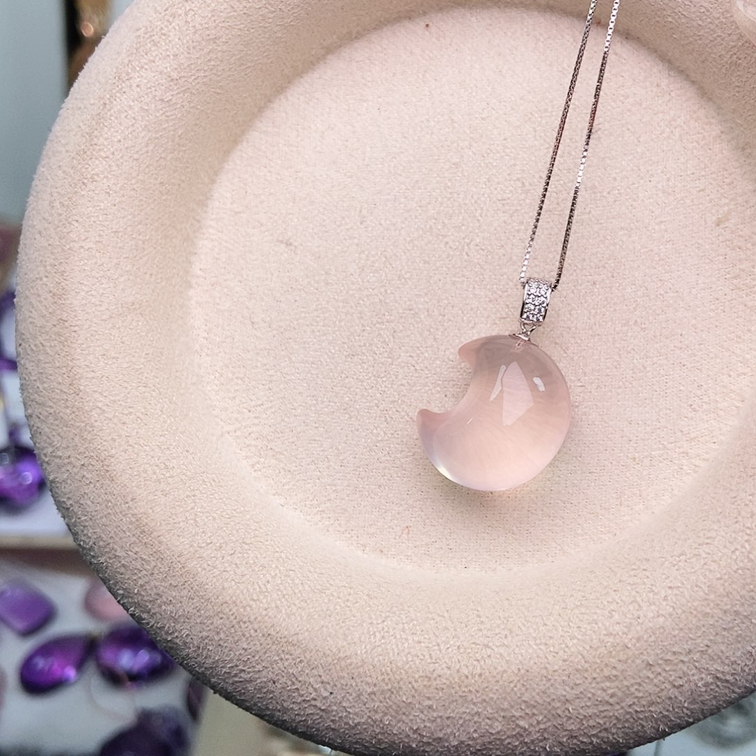 水晶吊坠(赠链)银S925镶嵌