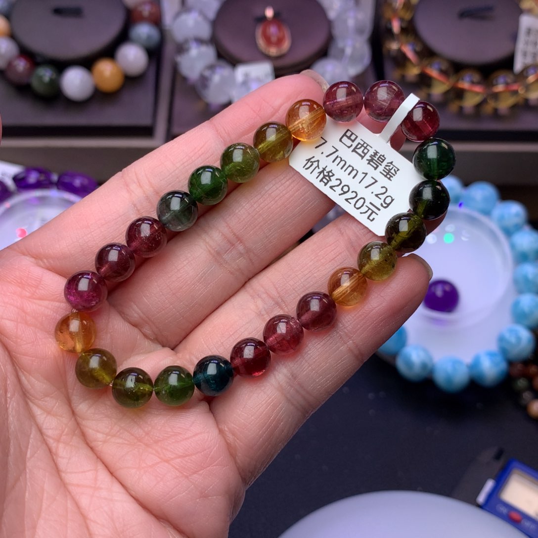 碧玺手链未镶嵌甜*仙手链