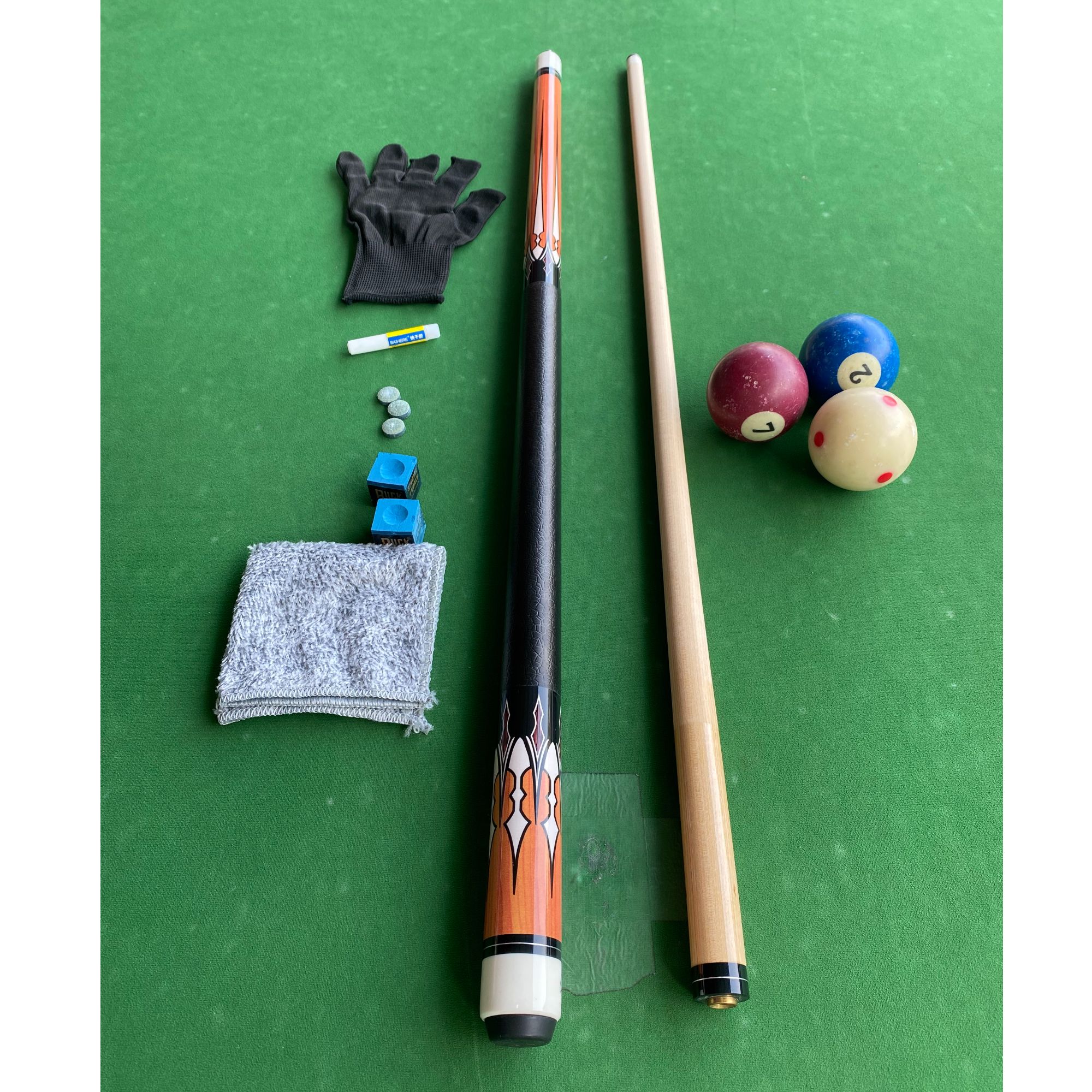 高端球房枫木台球杆大头黑八桌球杆中式八球美式九球杆台球16彩