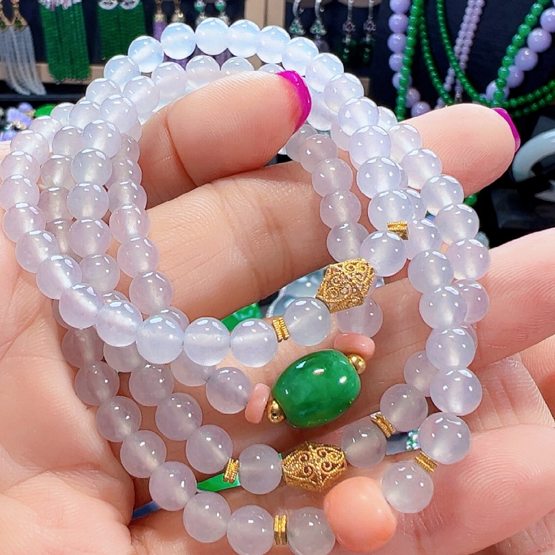 翡翠18K金镶嵌颈饰签收后24小时鉴赏期