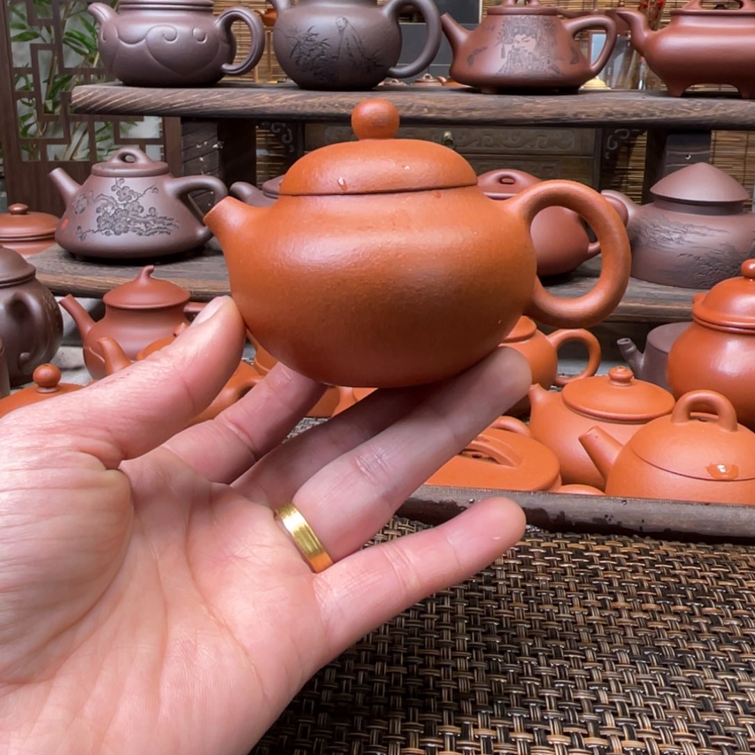 紫砂茶壶宜兴原矿紫砂手工制120