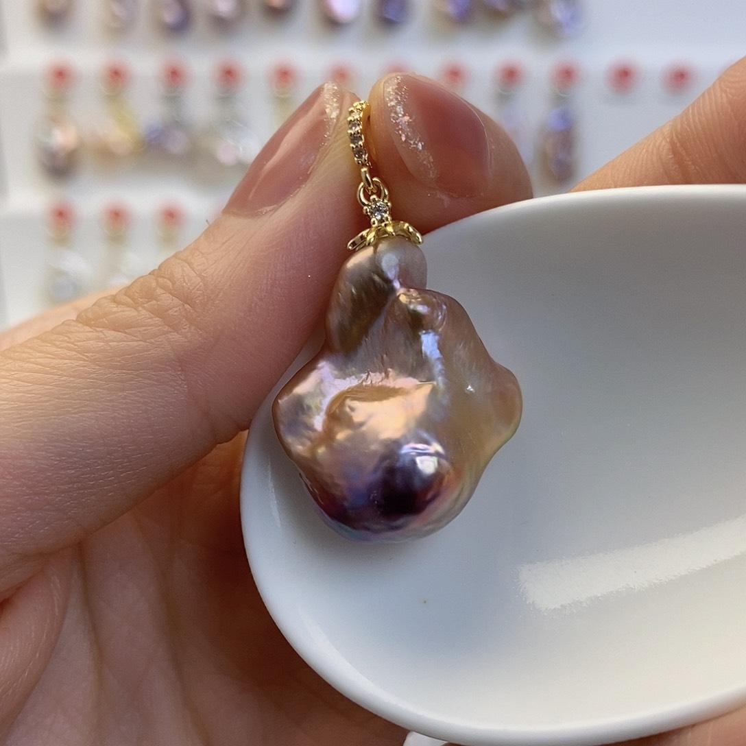 淡水珍珠颈饰银S925镶嵌