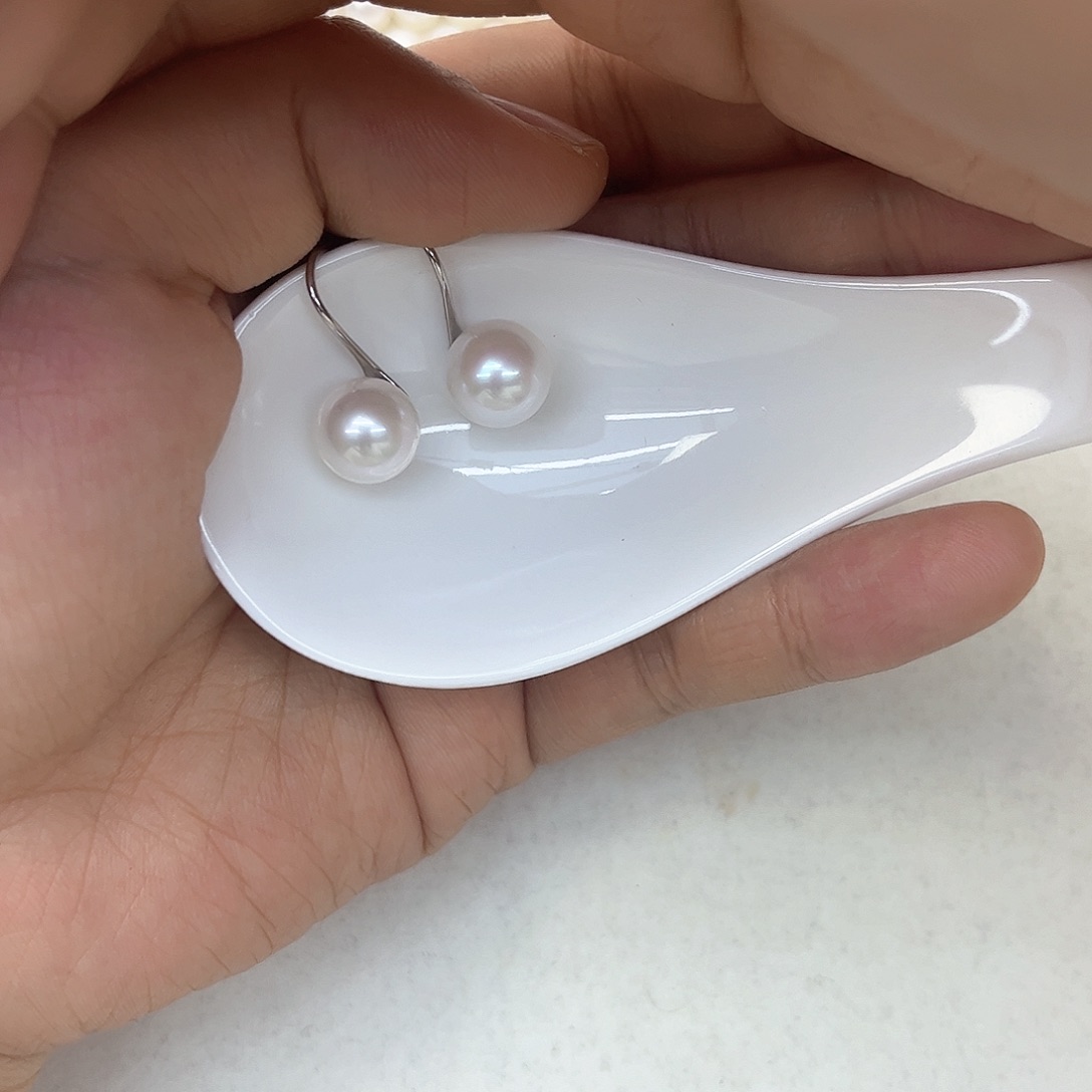 淡水珍珠耳饰银S925镶嵌